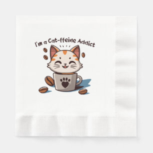 Servilleta De Papel Soy adicto a la Cat-feína