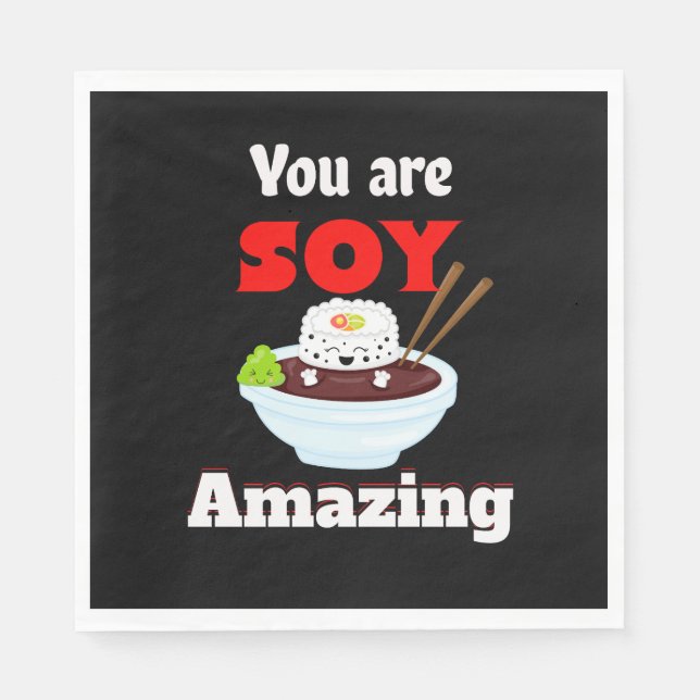 Servilleta De Papel Soy asombroso Kawaii Sushi (Anverso)