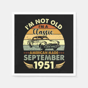 Servilleta De Papel Soy Classic American Made Septiembre 1951 Cumpleañ