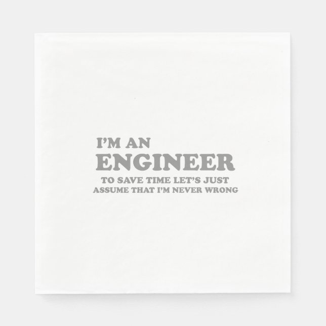 Servilleta De Papel Soy ingeniero (Anverso)