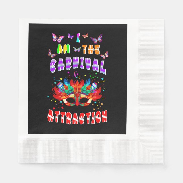 Servilleta De Papel Soy La Atracción Del Carnaval (Anverso)