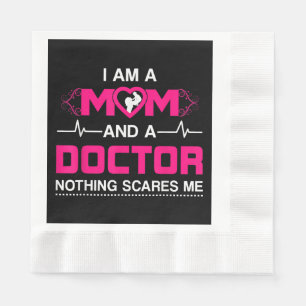 Servilleta De Papel Soy madre y Médica, nada me asusta.