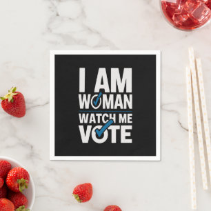 Servilleta De Papel Soy mujer, mírame votar vintage 