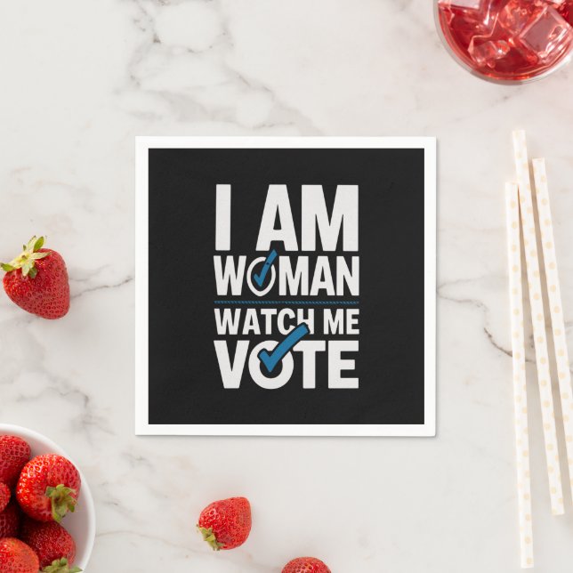 Servilleta De Papel Soy mujer, mírame votar vintage  (In situ)