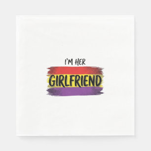 Servilleta De Papel Soy su novia Camiseta vectorial de orgullo arcoíri