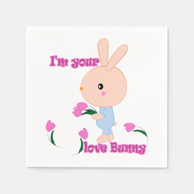 Servilleta De Papel Soy tu conejo favorito (Anverso)