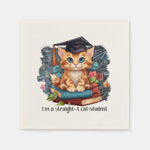 Servilleta De Papel Soy un estudiante directo de gatos
