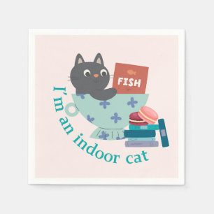 Servilleta De Papel Soy un gato divertido de interior