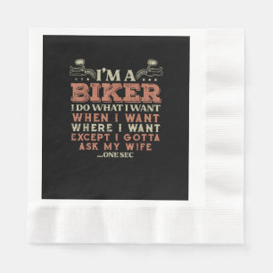 Servilleta De Papel Soy un motociclista hago lo que quiero divertido m