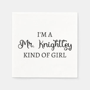 Servilleta De Papel Soy un Sr. Knightley Tipo de Chica I