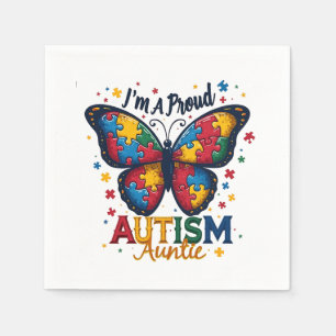 Servilleta De Papel Soy una orgullosa tía de autismo concientización s