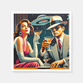 Servilleta De Papel Space Age Las Vegas Gangster Martini Party