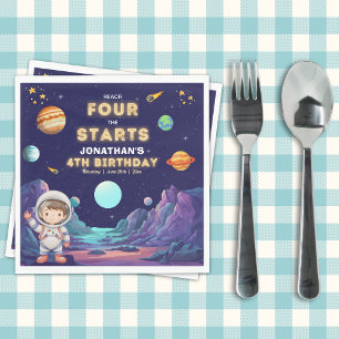 Servilleta De Papel Space Astronaut 4th Birthday Napkins