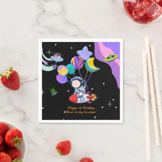Servilleta De Papel Space Birthday Party Napkin | Galaxy Theme Decor