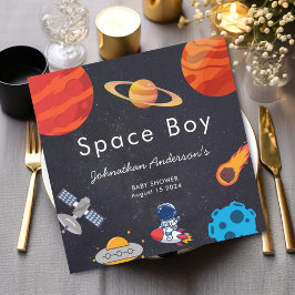 Servilleta De Papel Space Boy Planets Cute Astronauta Baby Shower