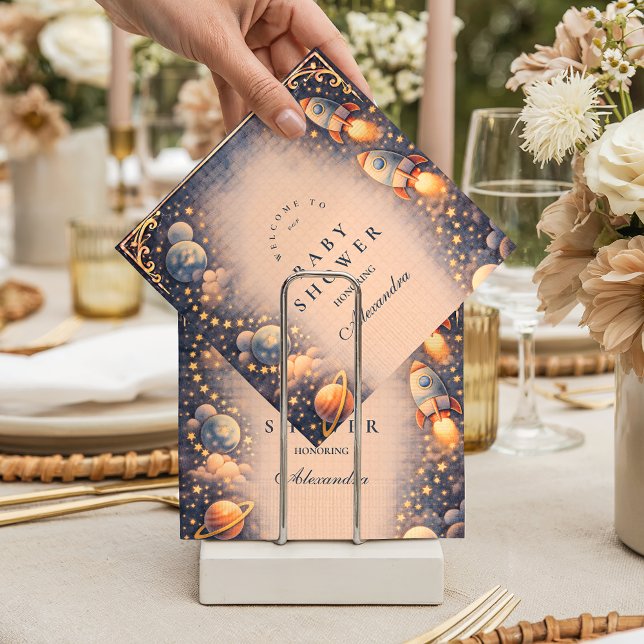 Servilleta De Papel Space Rockets Stars Baby Shower (Subido por el creador)
