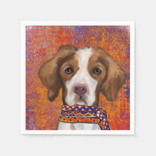 Servilleta De Papel Spaniel bretón