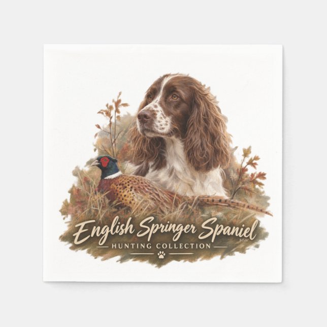 Servilleta De Papel Spaniel de Springer Inglés (Anverso)