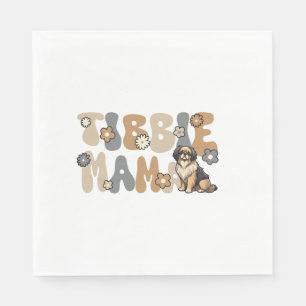 Servilleta De Papel Spaniel Tibetano Tibbie Mama Groovy