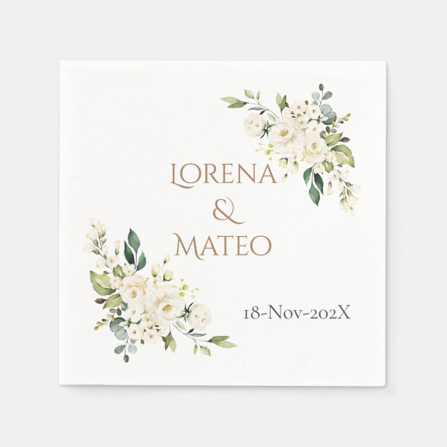 Servilleta De Papel Spanish Boho Wedding Napkins (Anverso)