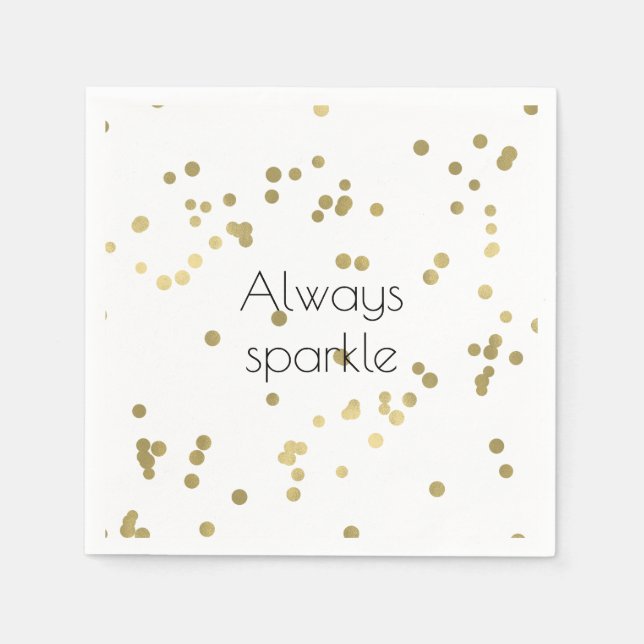 Servilleta De Papel Sparkle Gold Confetti (Anverso)