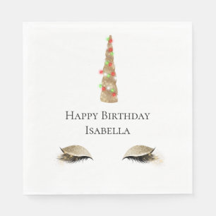 Servilleta De Papel Sparkle Gold Unicorn