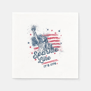 Servilleta De Papel Sparkle Like It's 1776, Patriotic Design, American