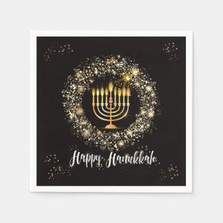 Servilleta De Papel Sparkle Menorah Hanukkah