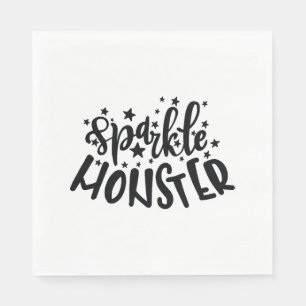 Servilleta De Papel Sparkle Monster Halloween
