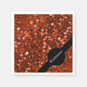 Servilleta De Papel Sparkling Red Mosaic Pattern Napkins