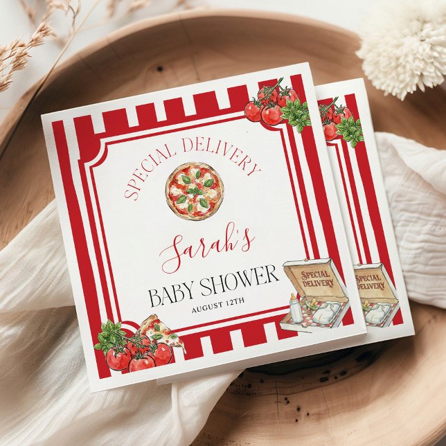 Servilleta De Papel Special Delivery Italian Baby Shower  (Subido por el creador)