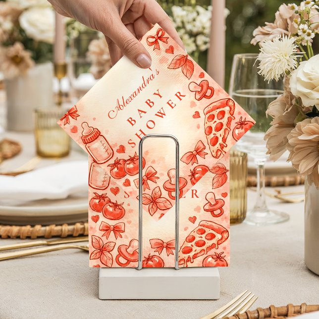 Servilleta De Papel Special Delivery Pizza Baby Shower (Subido por el creador)