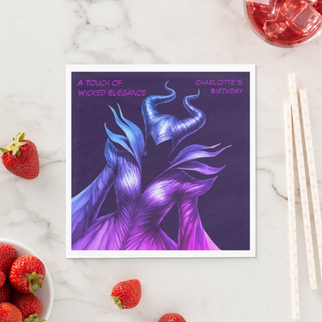 Servilleta De Papel Spellbound Forest – Dark Fairy Birthday Party  (In situ)