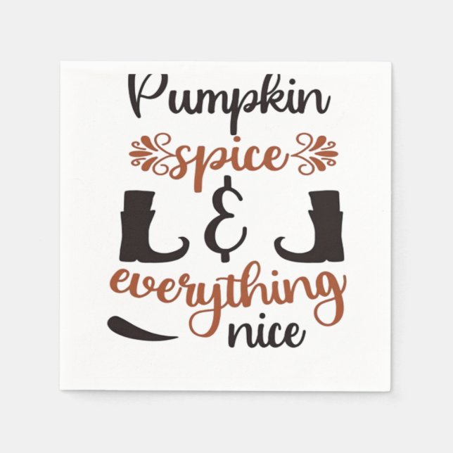 Servilleta De Papel Spice De Calabaza Y Todo Está Bien - Funny Otoño D (Anverso)