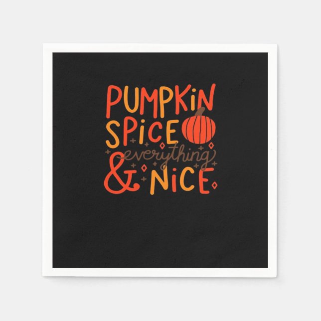 Servilleta De Papel Spice De Calabaza Y Todo Está Bien - Otoño Cae Sl (Anverso)