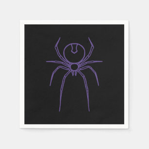 Servilleta De Papel Spider en morado y negro