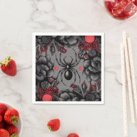 Spider Floral diseño estilo gótico