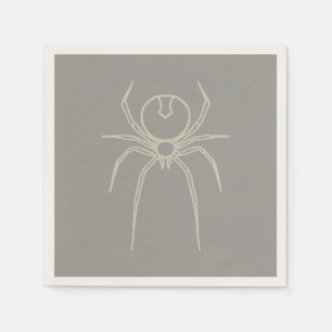 Servilleta De Papel Spider - Gris fantasma y blanco óseo