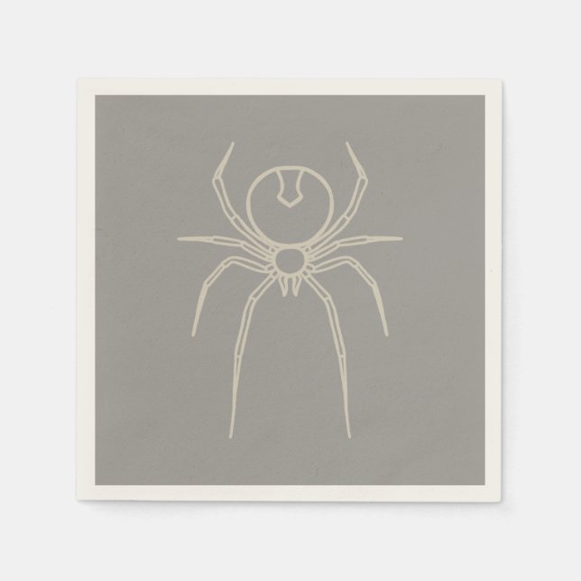Servilleta De Papel Spider - Gris fantasma y blanco óseo (Anverso)