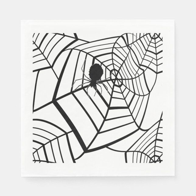 Servilleta De Papel Spider Web - Halloween - Napkin de papel (Anverso)