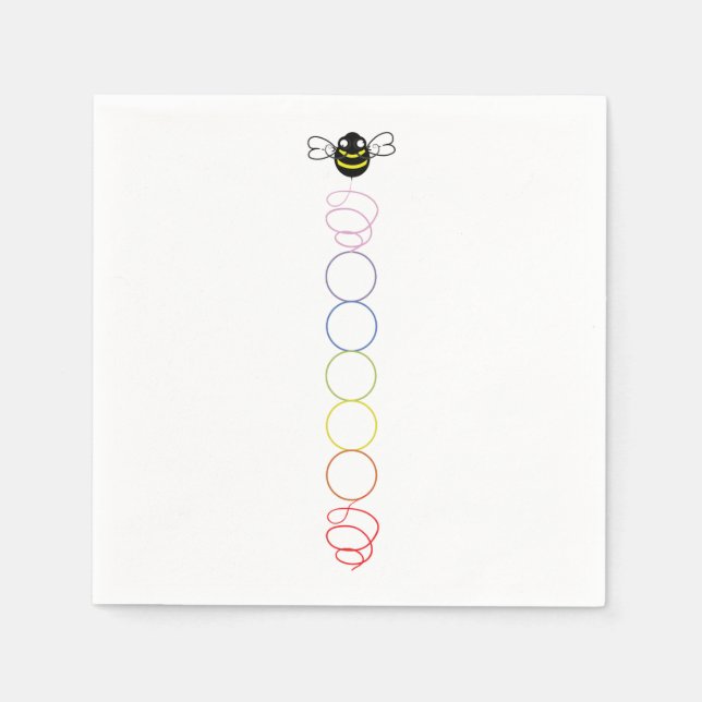 Servilleta De Papel Spiral Chakra Bee Cocktail Napkins (Anverso)