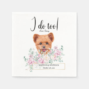 Servilleta De Papel Spitzpoo Dog Boda Cocktail Napkins