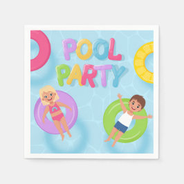 Servilleta De Papel Splash Bash Kids Pool Party Birthday