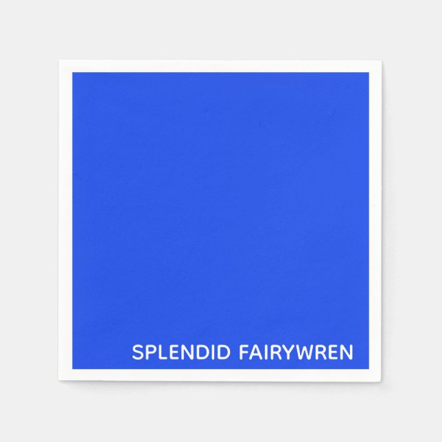 Servilleta De Papel Splendid Fairywren Blue Color Name (Anverso)