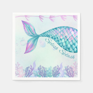 Servilleta De Papel Splish Splash Mermaid Bash Cocktail Napkin
