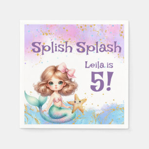 Servilleta De Papel Splish Splash Mermaid Fiesta