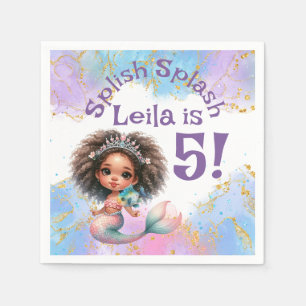 Servilleta De Papel Splish Splash Sirmaid Fiestas Napkins