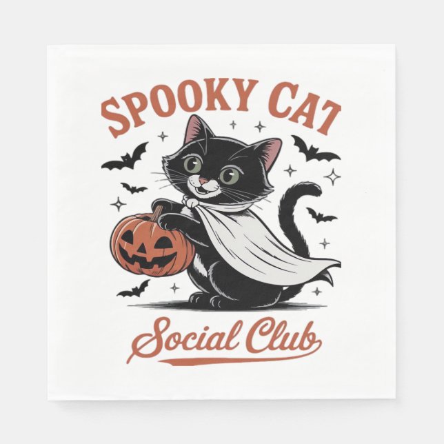 Servilleta De Papel Spookone Cat Social Club PNG - Cute Kitten Classic (Anverso)