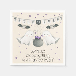 Servilleta De Papel Spooktacular Halloween Ghost Birday Party Napkin