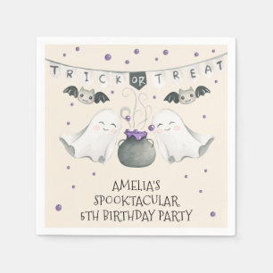 Servilleta De Papel Spooktacular Halloween Ghost Birday Party Napkin
